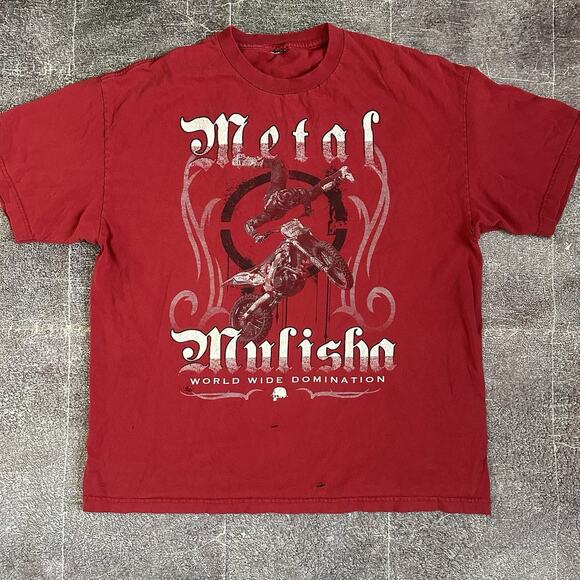 Metal Mulisha Other - Men's Vintage Y2K Metal Mulisha MX Motocross Dirtbike Graphic T Shirt Tee Sz L